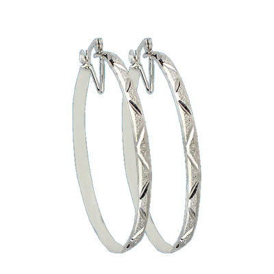 6MM SILVER PLATED HOOP EARRINGS