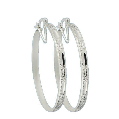 6MM Silver Plated Hoop Earrings - Silver Plated, 6mm Diameter, Silver Color | Hoop Design, Clasp Fastening, Elegant Style