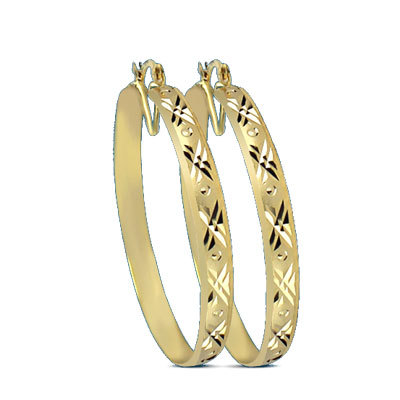6MM GOLD PLATED HOOP EARRINGS