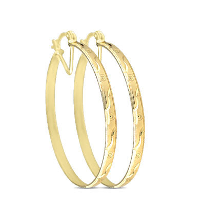6MM GOLD PLATED HOOP EARRINGS