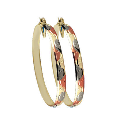 Tri Color Earrings