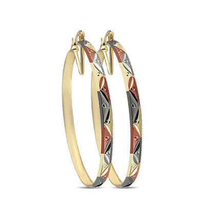 Tri Color Earrings