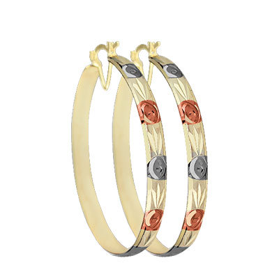 Tri Color Earrings