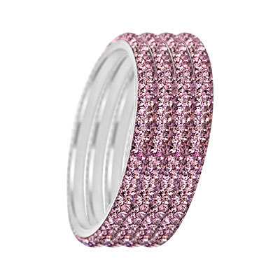 THREE LAYER CRYSTAL BANGLE LAVEMDER