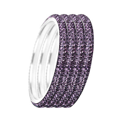 THREE LAYER CRYSTAL BANGLE DARK NAVY
