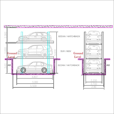 Three Level Pit Type Stacker