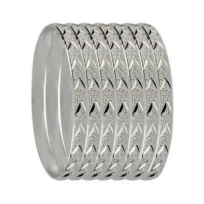 6MM SILVER PLATED 7 DAY BANGLES