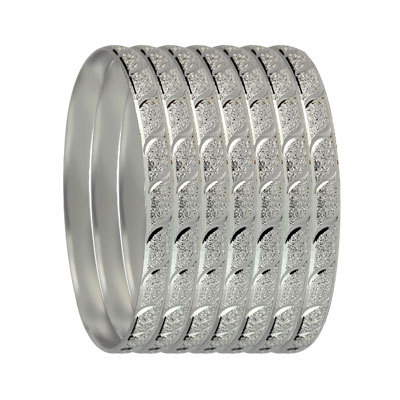 6MM SILVER PLATED 7 DAY BANGLES