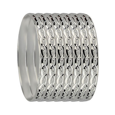 6MM SILVER PLATED 7 DAY BANGLES