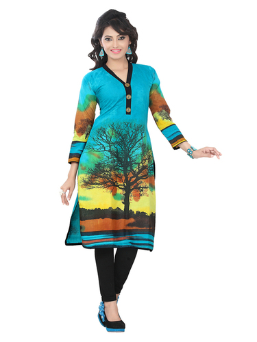 Simple And Designer Cambric Cotton Kurti