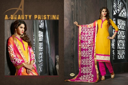 ANTRA 10,CHANDERI COTTON SUIT