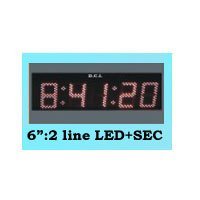 6.2 Line LED Sec Digital Clock