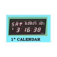 1 Inch Calendar Digital Clock
