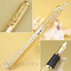 Exquisite Carved Golden Dragon Pen