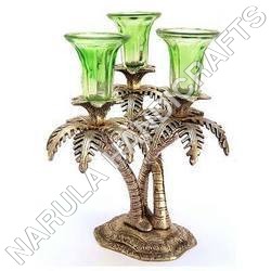 Triple Khajur Tree Candle Stand