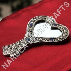 White Metal Silver Plated Mirror