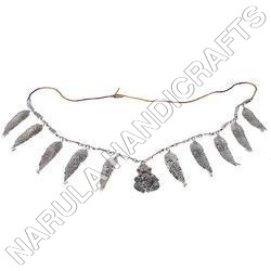 Metallic Leaf Thoranam with Ganesha at Centre