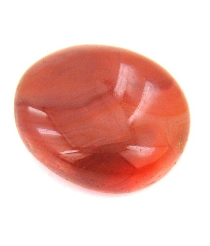 9.17 Carat Natural and Certified Haqeeq Gemstone - 15.16x12.82x5.95 mm, Orangish Brown, Oval Cabochon