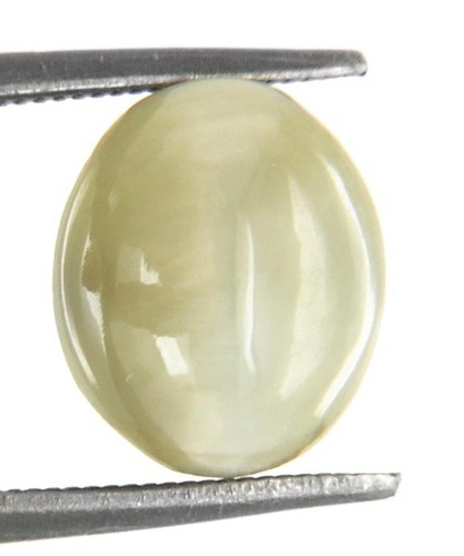 4.25 Ratti Natural Lahsuniya Stone - 4.37 Ct, 10.17x8.67x6.40 mm, Oval Cabochon | Cat's Eye, Sri Lankan Origin, Natural, Untreated
