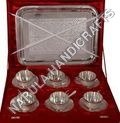Brass Silver Plated Cup & Soccer Set
