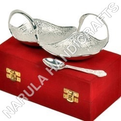 Duck Shape Silver Serving Bowl
