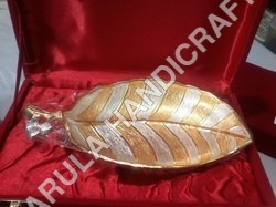 Silver And Gold Plated Leaf Bowl