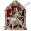 White Metal Maa Sherawali Darbaar Frame