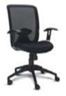 Godrej Office Chairs - Mesh Fabric, Steel Base, Adjustable Height | Ergonomic Design, Breathable, Fixed Armrest, 5 Caster Wheels
