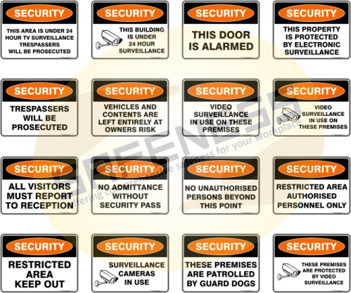 Property And Security Safety Signs