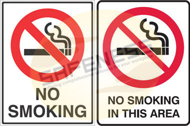 No Smoking Signs Application: Safety Purpose