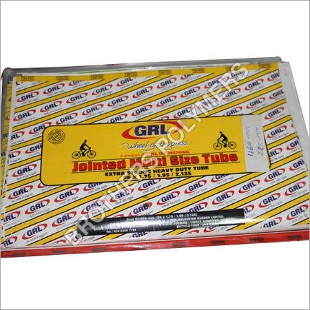 Yellow And White Cycle Tube Packaging Pouch