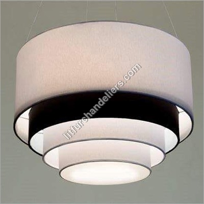 White And Black Decorative Fabric Chandeliers