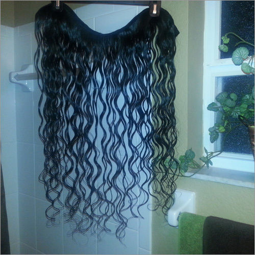 Black Wavy Weft Hair