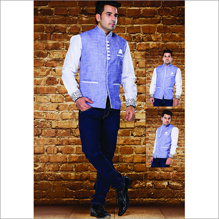 Colored Men Waistcoat Set