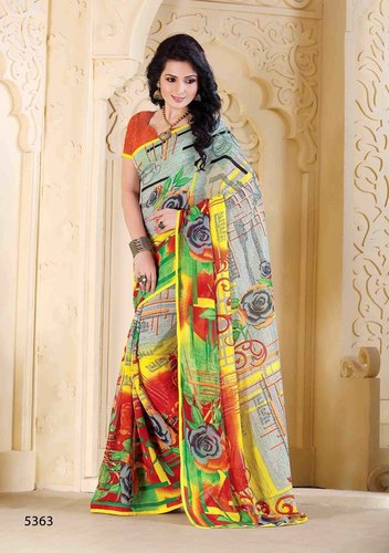 Low Range Sarees - Polyester, 5.5m Length, 1.1m Width, Multicolor | Appealing Designs, Comfortable Fit, Durable Material, Stylish Patterns, Easy Care, Soft Fabric, Trendy Look, Vibrant Colors