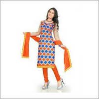 Phulkari Suit Material - Cotton Blend, Blue, Variable Dimensions | Unique Design, Long Lasting, Easy To Wear, Perfect Finish, Comfortable, Stylish, Customizable
