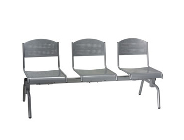 Godrej Reception Area Chairs - Metal & Wood, 70x180x80cm, Grey | Durable, Comfortable, Stylish, Space-Saving, Easy Assembly, Three Seater, 300kg Load Capacity