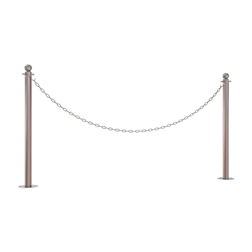 Chain Post in Stainless Steel - Floor Mount