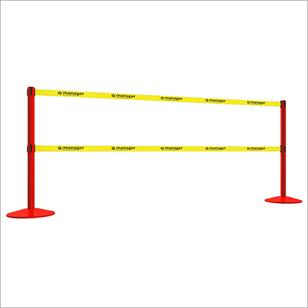 Powder-Coated Retractable Double Belt Post