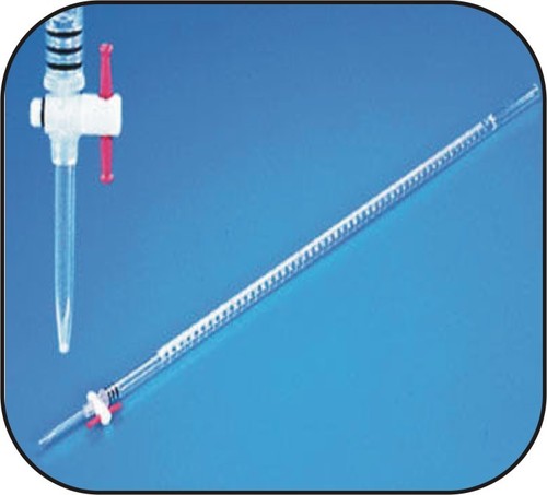 Burette - Acrylic Body, 25/50/100ml, Clear | Leakproof PTFE Stopcock, Accurate Calibration, Wide pH Range