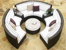 Garden Wicker Cane Sofa