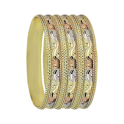 TRI COLOR GOLD PLATED BANGLES