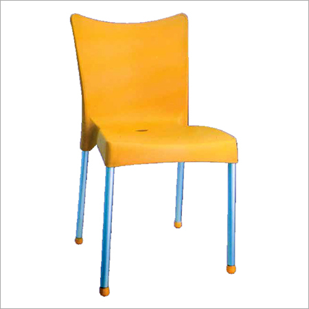 Plastic Armed-Chair with Aluminium Legs
