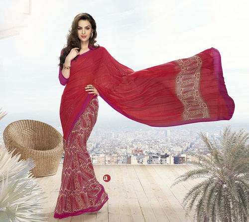 Efficacious Red Georgette Sarees