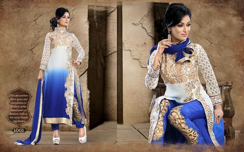 Fancy blue ladies suit
