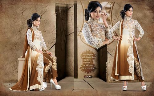 Fancy brown ladies suit