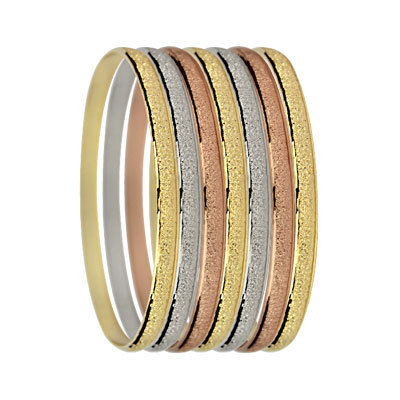 TRI COLOR GOLD PLATED BANGLES