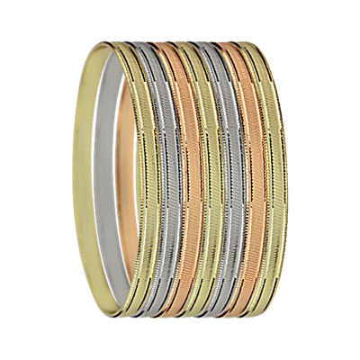 TRI COLOR GOLD PLATED BANGLES