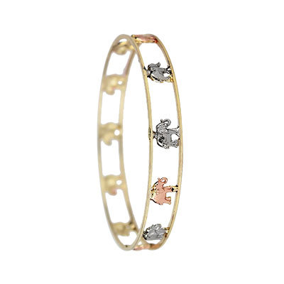 GOLD PLATED TRI COLOR INDIAN BANGLES