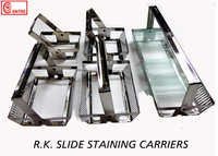 Laboratory Slide Carrier - Stainless Steel, 209.042x171.958x32 Mm | Light Weight, Durable Design, Upper Handle For Easy Handling